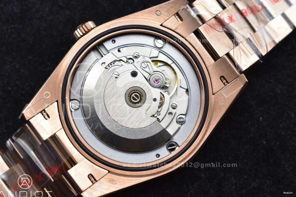 40 904L On Meteorite Steel President Markers A3255 RG Crystal Bracelet DayDate Dial JDF 0129